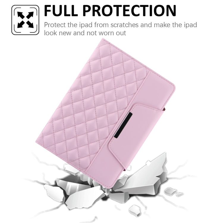 Checkered Pattern Horizontal Flip Leather Case with Holder & Card Slots & Hand Strap For iPad mini 5 / 4