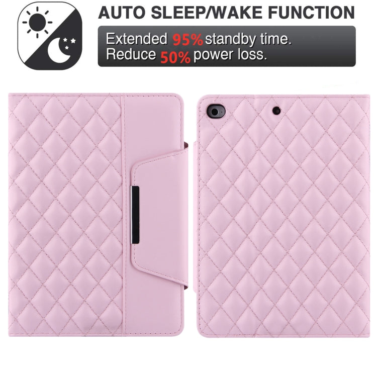 Checkered Pattern Horizontal Flip Leather Case with Holder & Card Slots & Hand Strap For iPad mini 5 / 4