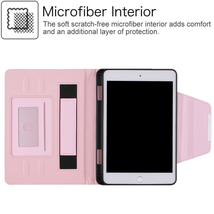 Checkered Pattern Horizontal Flip Leather Case with Holder & Card Slots & Hand Strap For iPad mini 5 / 4