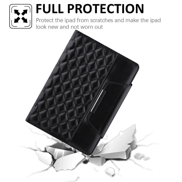 Checkered Pattern Horizontal Flip Leather Case with Holder & Card Slots & Hand Strap For iPad mini 5 / 4