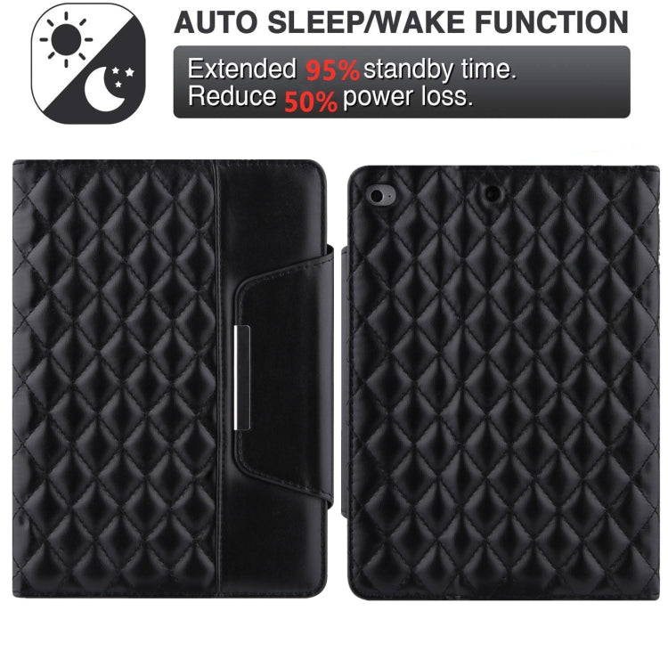 Checkered Pattern Horizontal Flip Leather Case with Holder & Card Slots & Hand Strap For iPad mini 5 / 4