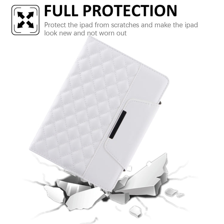 Checkered Pattern Horizontal Flip Leather Case with Holder & Card Slots & Hand Strap For iPad mini 5 / 4