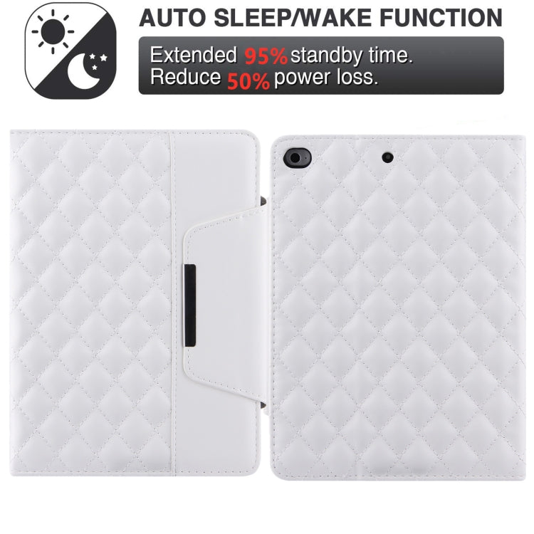 Checkered Pattern Horizontal Flip Leather Case with Holder & Card Slots & Hand Strap For iPad mini 5 / 4