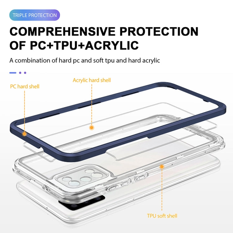 For Samsung Galaxy A02s 166mm Bright Series Clear Acrylic + PC+TPU Shockproof Case