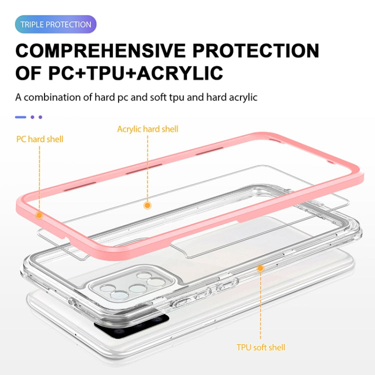 For Samsung Galaxy A02s 166mm Bright Series Clear Acrylic + PC+TPU Shockproof Case