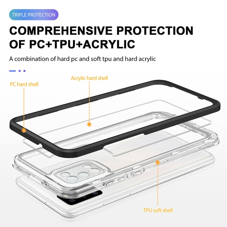 For Samsung Galaxy A02s 166mm Bright Series Clear Acrylic + PC+TPU Shockproof Case