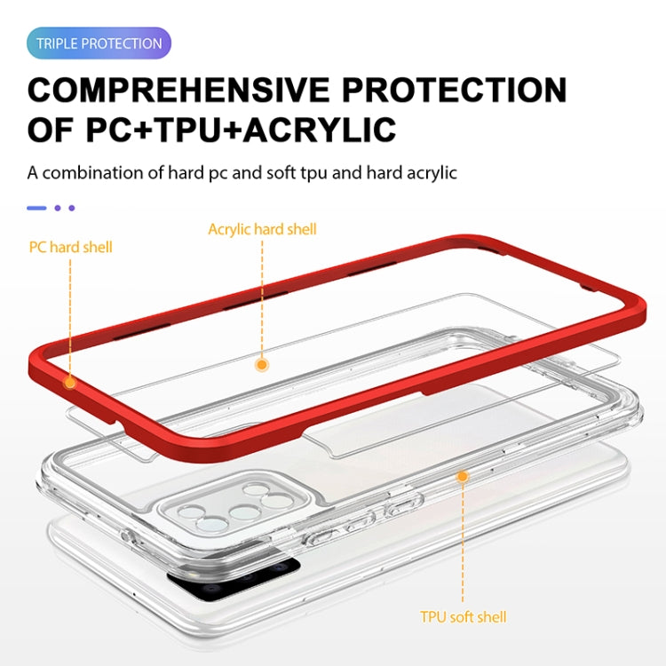 For Samsung Galaxy A02s 166mm Bright Series Clear Acrylic + PC+TPU Shockproof Case