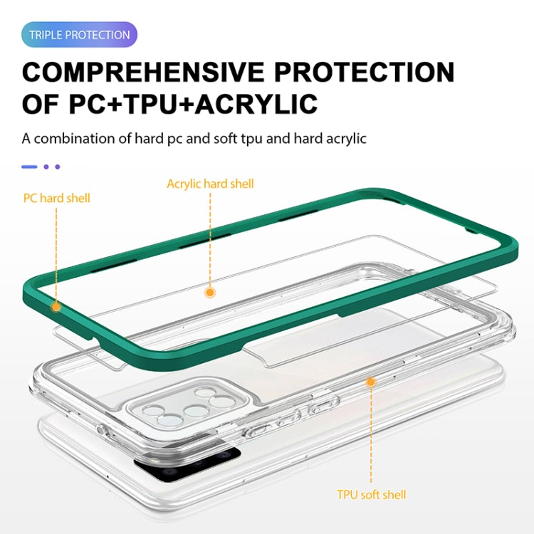 For Samsung Galaxy A02s 166mm Bright Series Clear Acrylic + PC+TPU Shockproof Case
