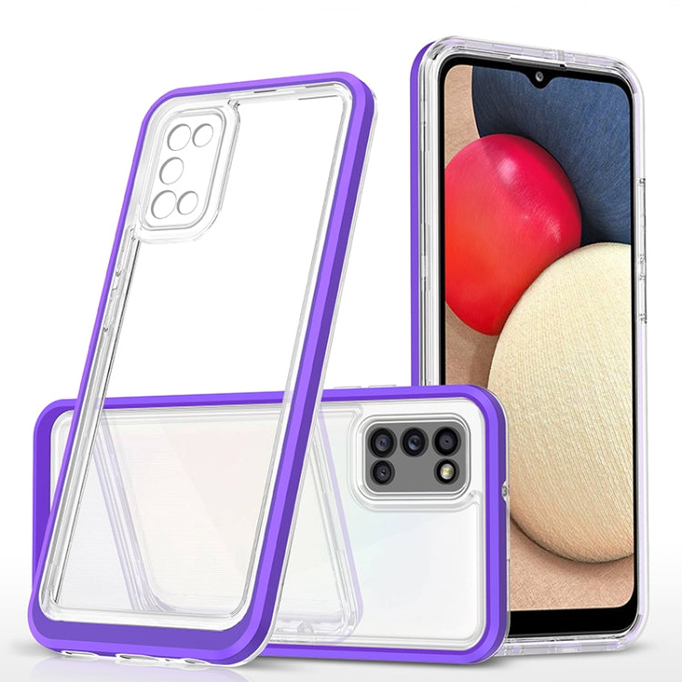 For Samsung Galaxy A02s 166mm Bright Series Clear Acrylic + PC+TPU Shockproof Case