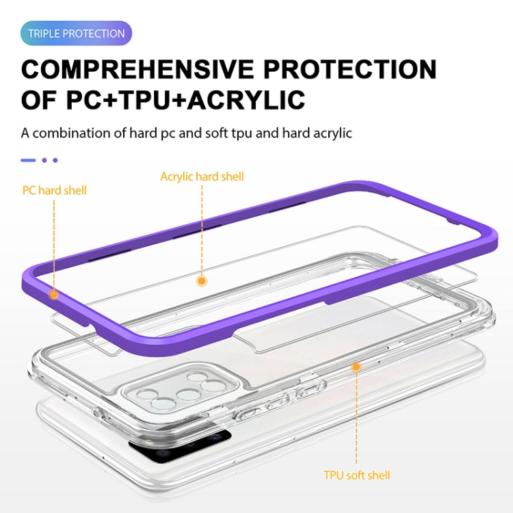 For Samsung Galaxy A02s 166mm Bright Series Clear Acrylic + PC+TPU Shockproof Case