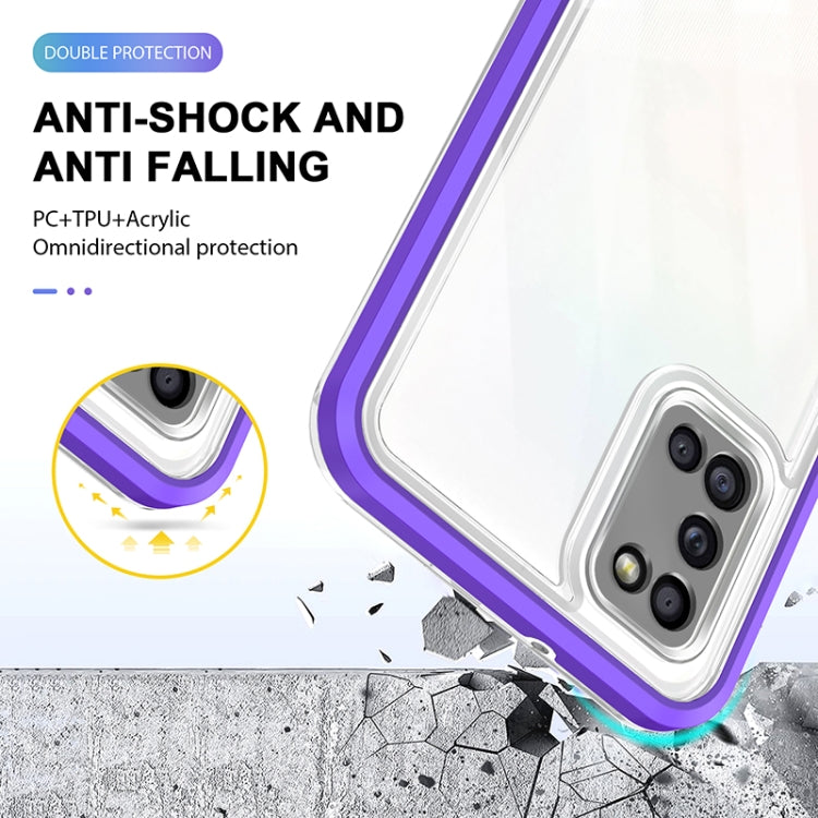 For Samsung Galaxy A02s 166mm Bright Series Clear Acrylic + PC+TPU Shockproof Case