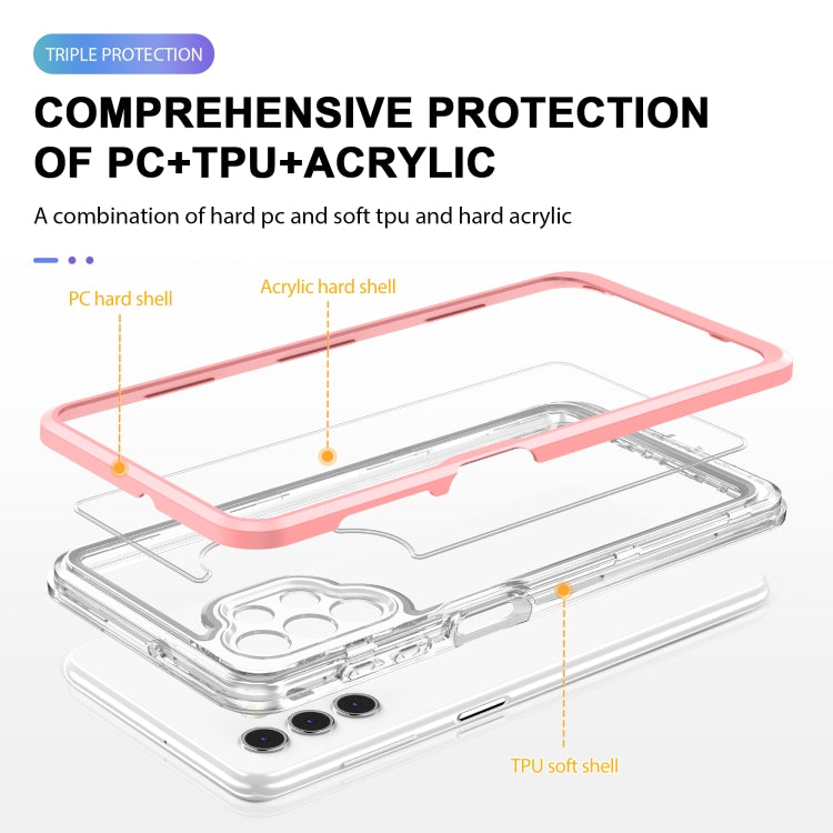 For Samsung Galaxy A32 5G Bright Series Clear Acrylic + PC+TPU Shockproof Case