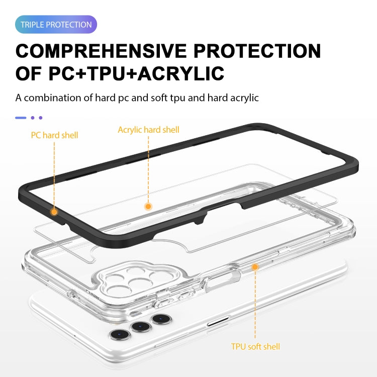 For Samsung Galaxy A32 5G Bright Series Clear Acrylic + PC+TPU Shockproof Case