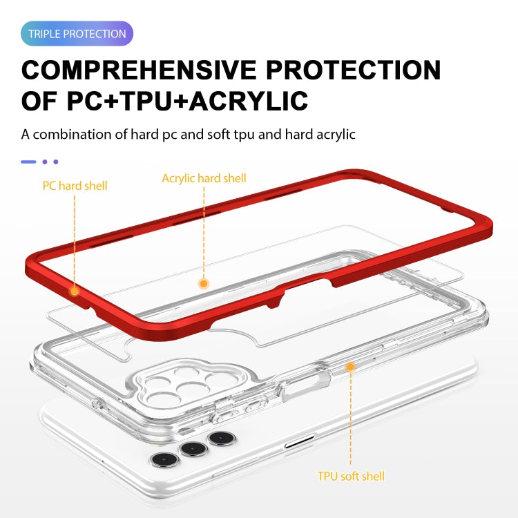 For Samsung Galaxy A32 5G Bright Series Clear Acrylic + PC+TPU Shockproof Case