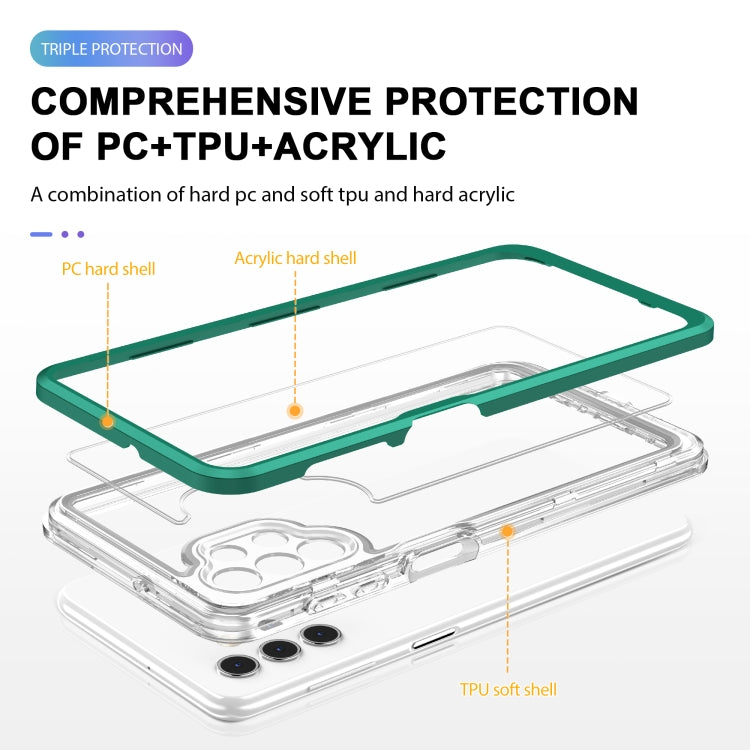 For Samsung Galaxy A32 5G Bright Series Clear Acrylic + PC+TPU Shockproof Case