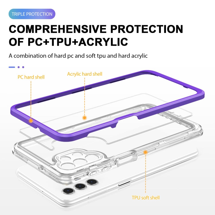 For Samsung Galaxy A32 5G Bright Series Clear Acrylic + PC+TPU Shockproof Case