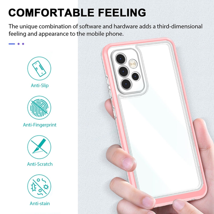 For Samsung Galaxy A52 4G / 5G Bright Series Clear Acrylic + PC+TPU Shockproof Case