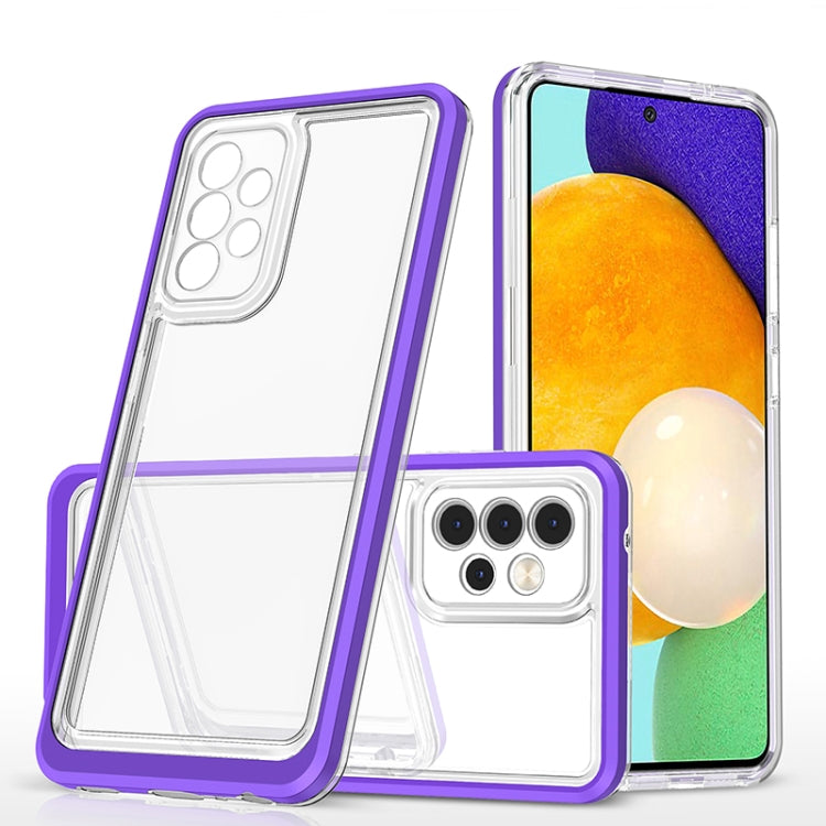 For Samsung Galaxy A52 4G / 5G Bright Series Clear Acrylic + PC+TPU Shockproof Case