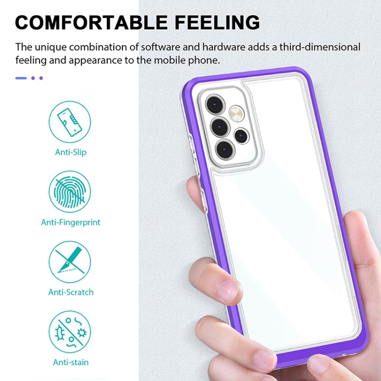 For Samsung Galaxy A52 4G / 5G Bright Series Clear Acrylic + PC+TPU Shockproof Case