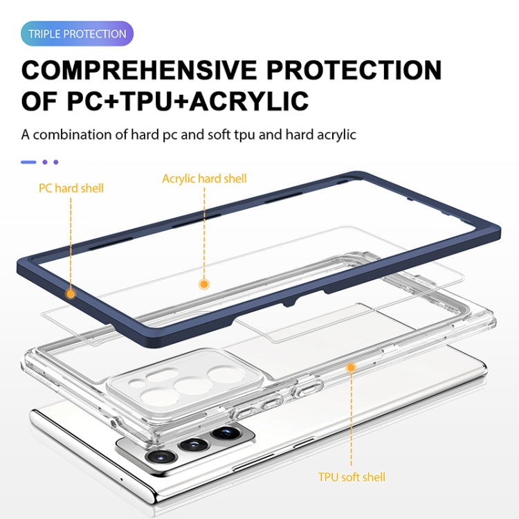 For Samsung Galaxy Note20 Ultra Bright Series Clear Acrylic + PC+TPU Shockproof Case
