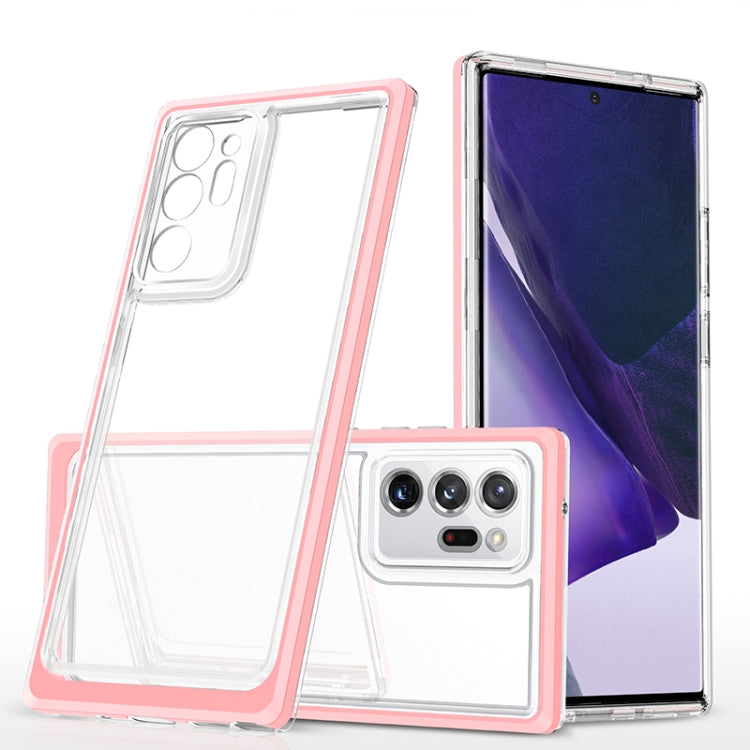 For Samsung Galaxy Note20 Ultra Bright Series Clear Acrylic + PC+TPU Shockproof Case