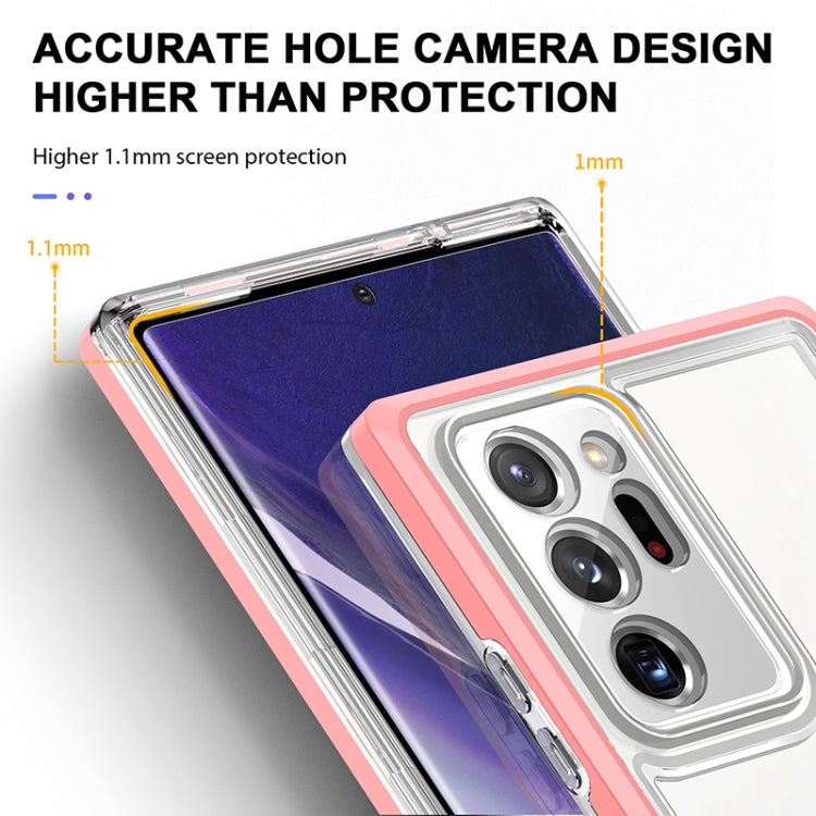 For Samsung Galaxy Note20 Ultra Bright Series Clear Acrylic + PC+TPU Shockproof Case