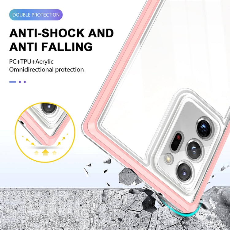 For Samsung Galaxy Note20 Ultra Bright Series Clear Acrylic + PC+TPU Shockproof Case