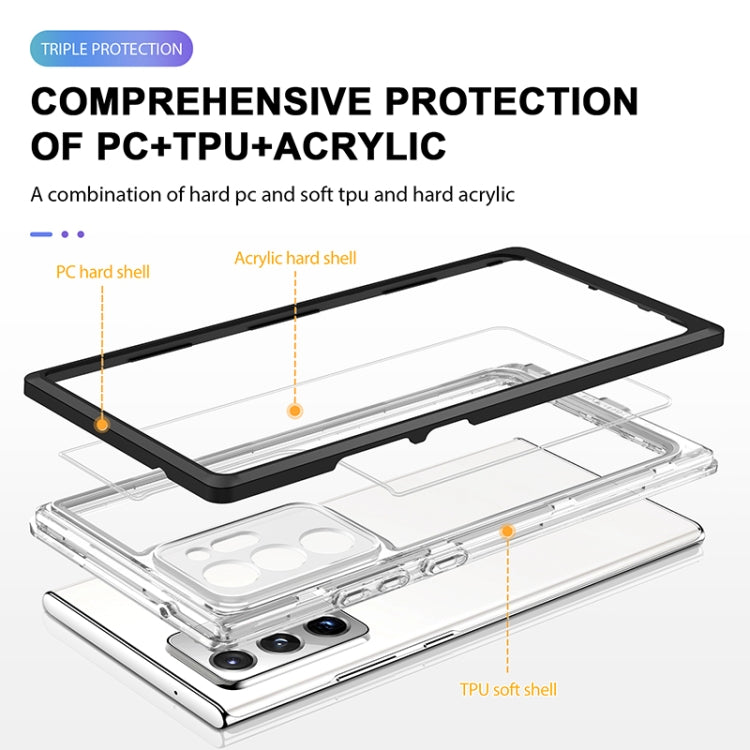 For Samsung Galaxy Note20 Ultra Bright Series Clear Acrylic + PC+TPU Shockproof Case