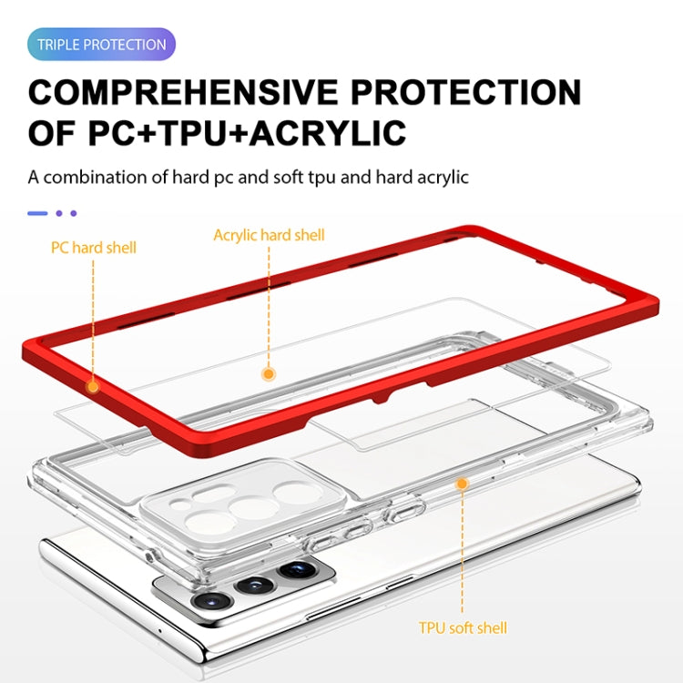 For Samsung Galaxy Note20 Ultra Bright Series Clear Acrylic + PC+TPU Shockproof Case