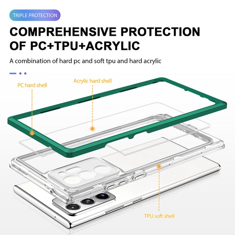 For Samsung Galaxy Note20 Ultra Bright Series Clear Acrylic + PC+TPU Shockproof Case