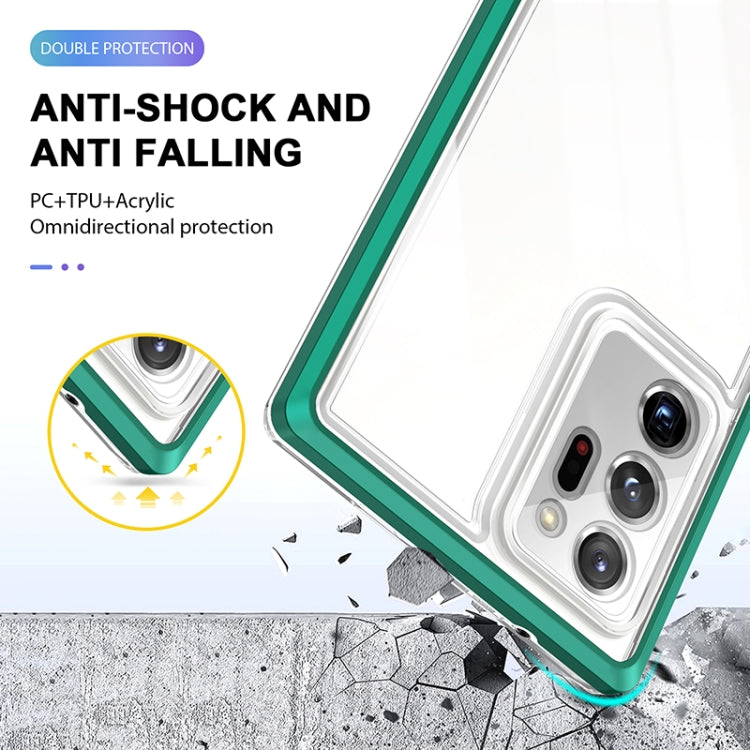 For Samsung Galaxy Note20 Ultra Bright Series Clear Acrylic + PC+TPU Shockproof Case