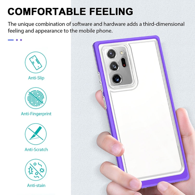 For Samsung Galaxy Note20 Ultra Bright Series Clear Acrylic + PC+TPU Shockproof Case
