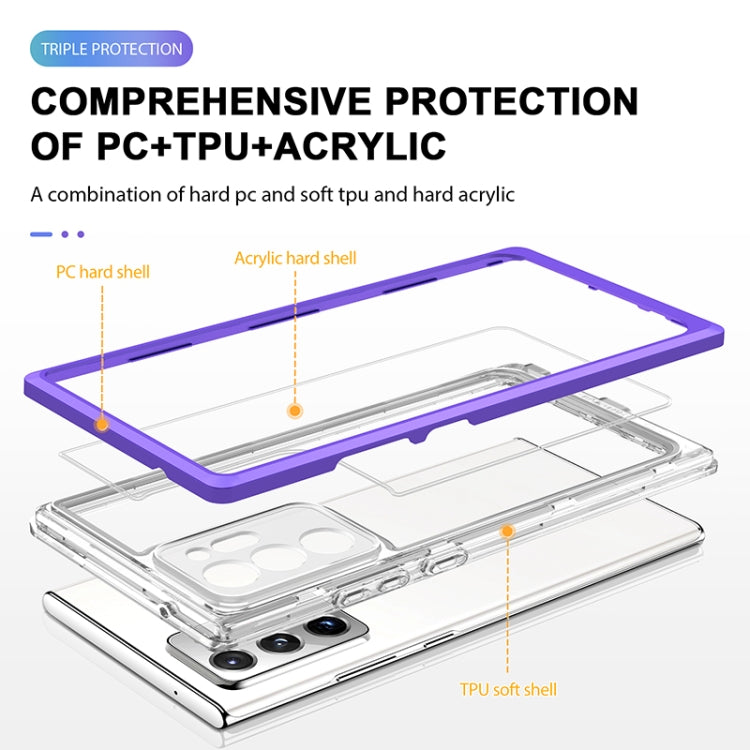 For Samsung Galaxy Note20 Ultra Bright Series Clear Acrylic + PC+TPU Shockproof Case