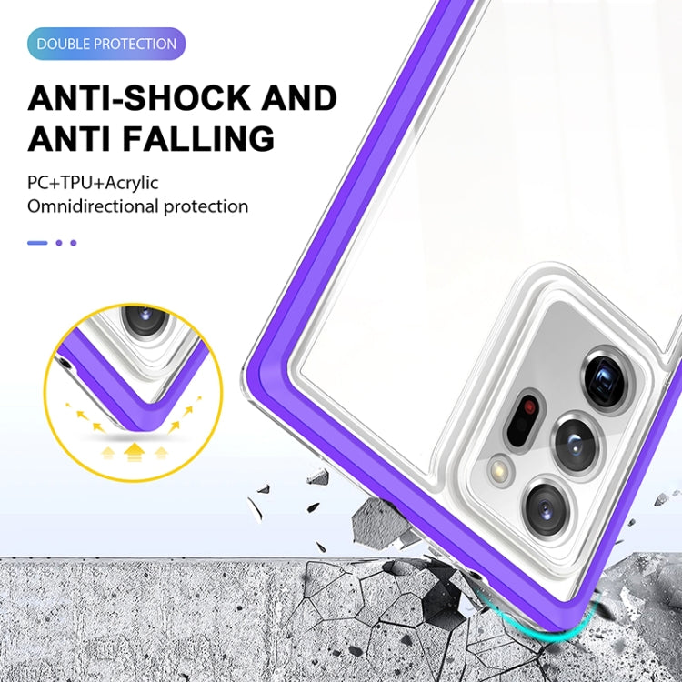 For Samsung Galaxy Note20 Ultra Bright Series Clear Acrylic + PC+TPU Shockproof Case