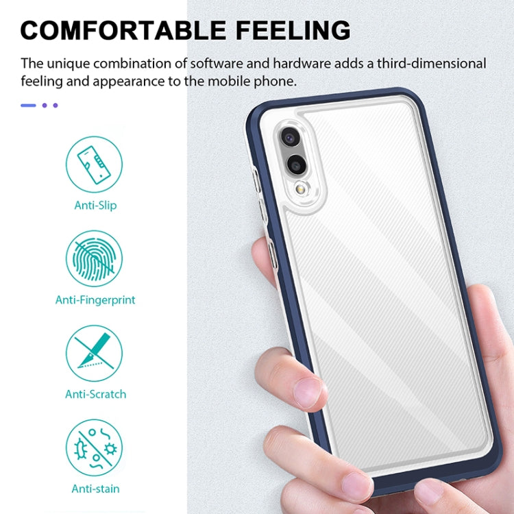 For Samsung Galaxy A02 Bright Series Clear Acrylic + PC+TPU Shockproof Case