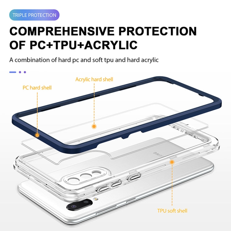 For Samsung Galaxy A02 Bright Series Clear Acrylic + PC+TPU Shockproof Case