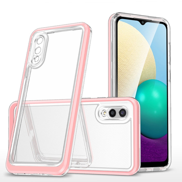 For Samsung Galaxy A02 Bright Series Clear Acrylic + PC+TPU Shockproof Case