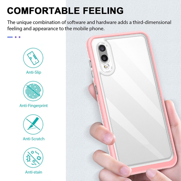 For Samsung Galaxy A02 Bright Series Clear Acrylic + PC+TPU Shockproof Case
