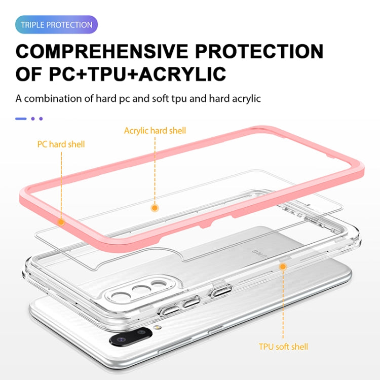 For Samsung Galaxy A02 Bright Series Clear Acrylic + PC+TPU Shockproof Case