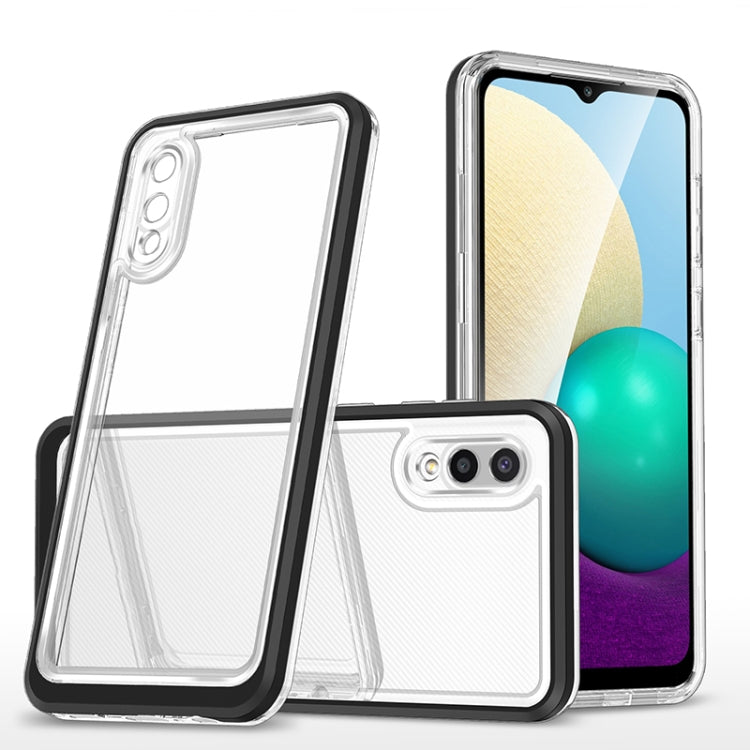 For Samsung Galaxy A02 Bright Series Clear Acrylic + PC+TPU Shockproof Case