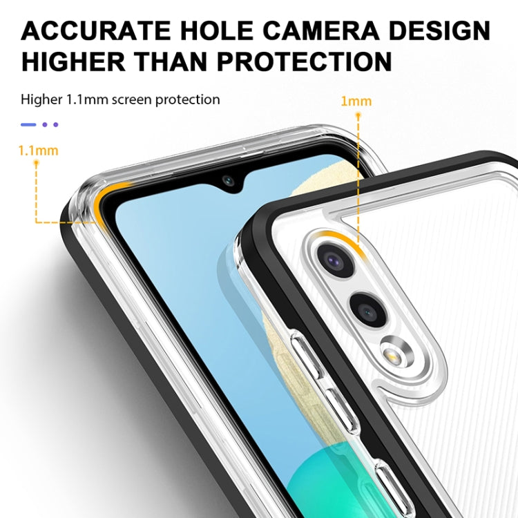 For Samsung Galaxy A02 Bright Series Clear Acrylic + PC+TPU Shockproof Case