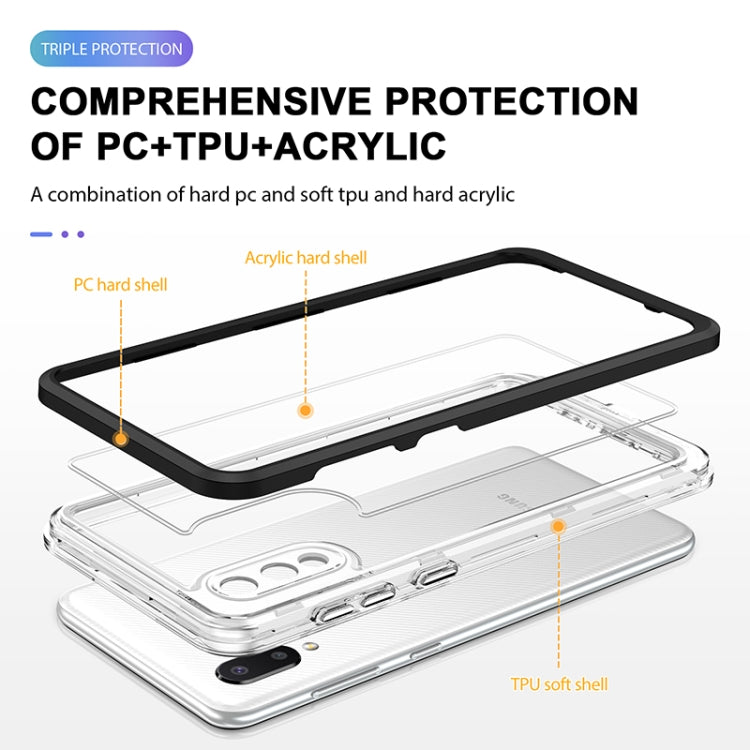 For Samsung Galaxy A02 Bright Series Clear Acrylic + PC+TPU Shockproof Case