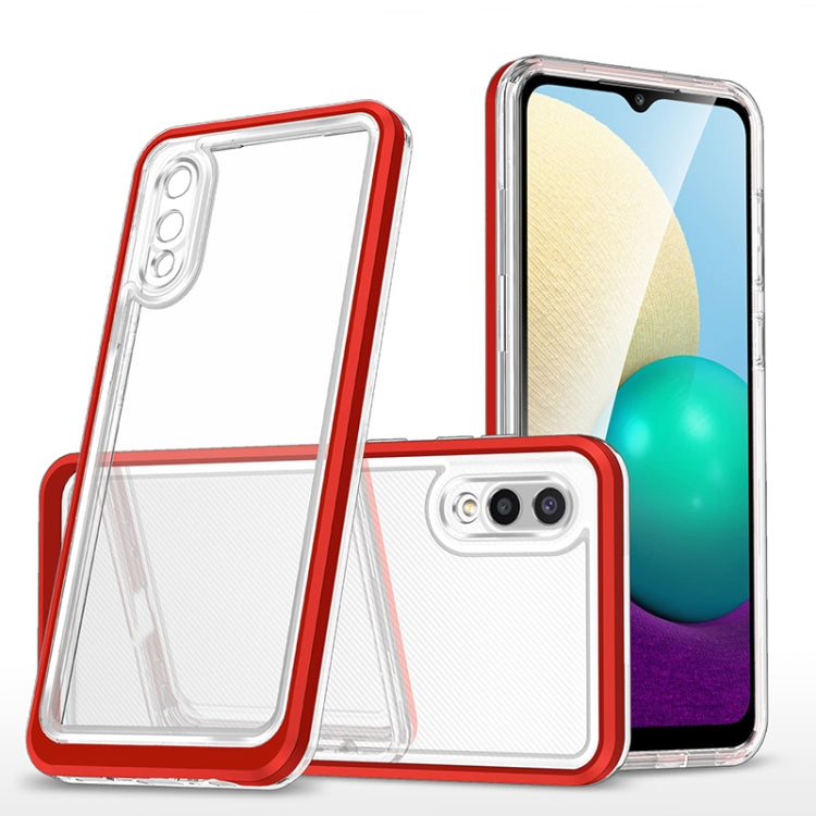 For Samsung Galaxy A02 Bright Series Clear Acrylic + PC+TPU Shockproof Case