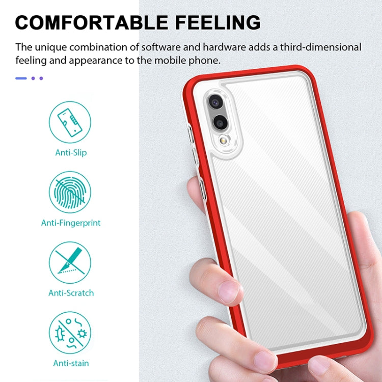For Samsung Galaxy A02 Bright Series Clear Acrylic + PC+TPU Shockproof Case