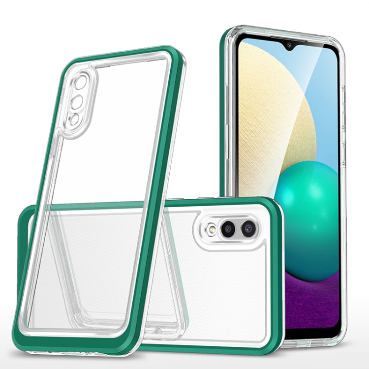 For Samsung Galaxy A02 Bright Series Clear Acrylic + PC+TPU Shockproof Case