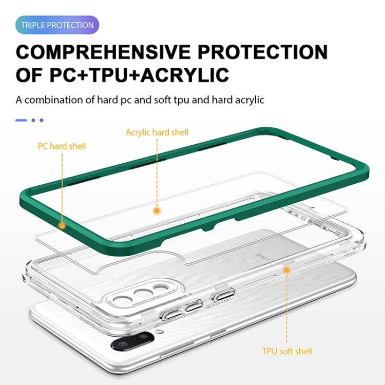 For Samsung Galaxy A02 Bright Series Clear Acrylic + PC+TPU Shockproof Case