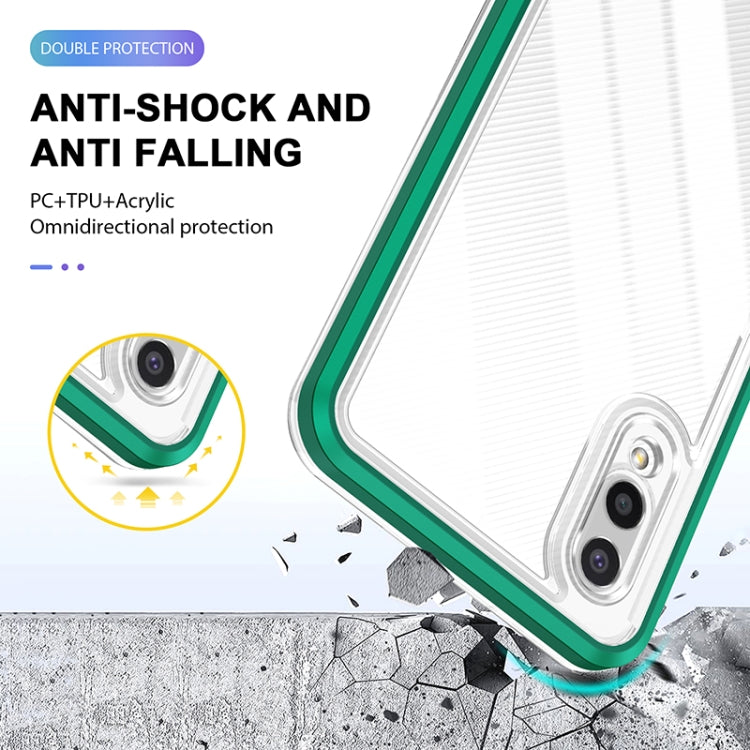 For Samsung Galaxy A02 Bright Series Clear Acrylic + PC+TPU Shockproof Case