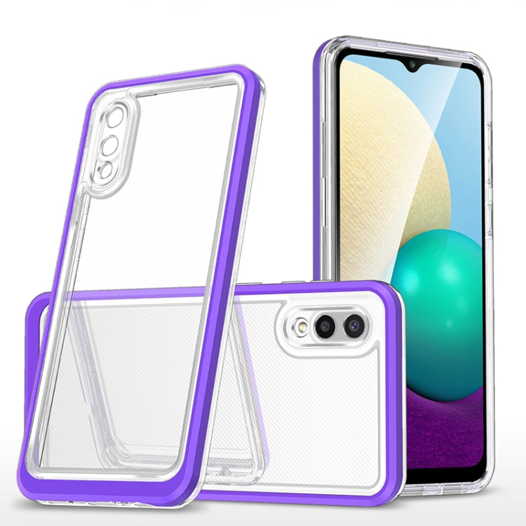 For Samsung Galaxy A02 Bright Series Clear Acrylic + PC+TPU Shockproof Case