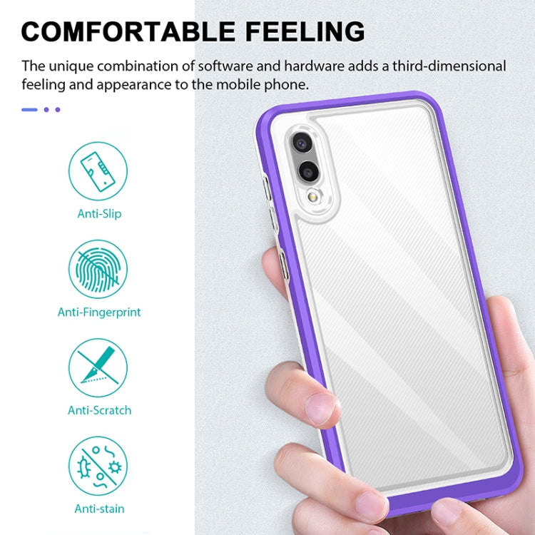 For Samsung Galaxy A02 Bright Series Clear Acrylic + PC+TPU Shockproof Case