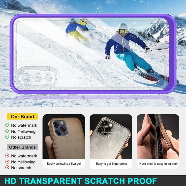 For Samsung Galaxy A02 Bright Series Clear Acrylic + PC+TPU Shockproof Case